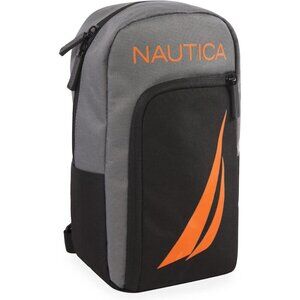 W0men's Blk/Grey/Orange Sling Adjustable shoulder bag  polyester material